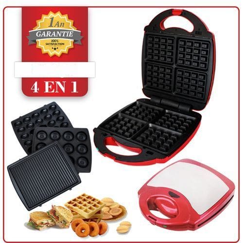 Appareil à panini GALAXY NATUREL 4en1-1200W rouge (689C-1) Appareil à panini GALAXY NATUREL 4en1-1200W rouge (689C-1)